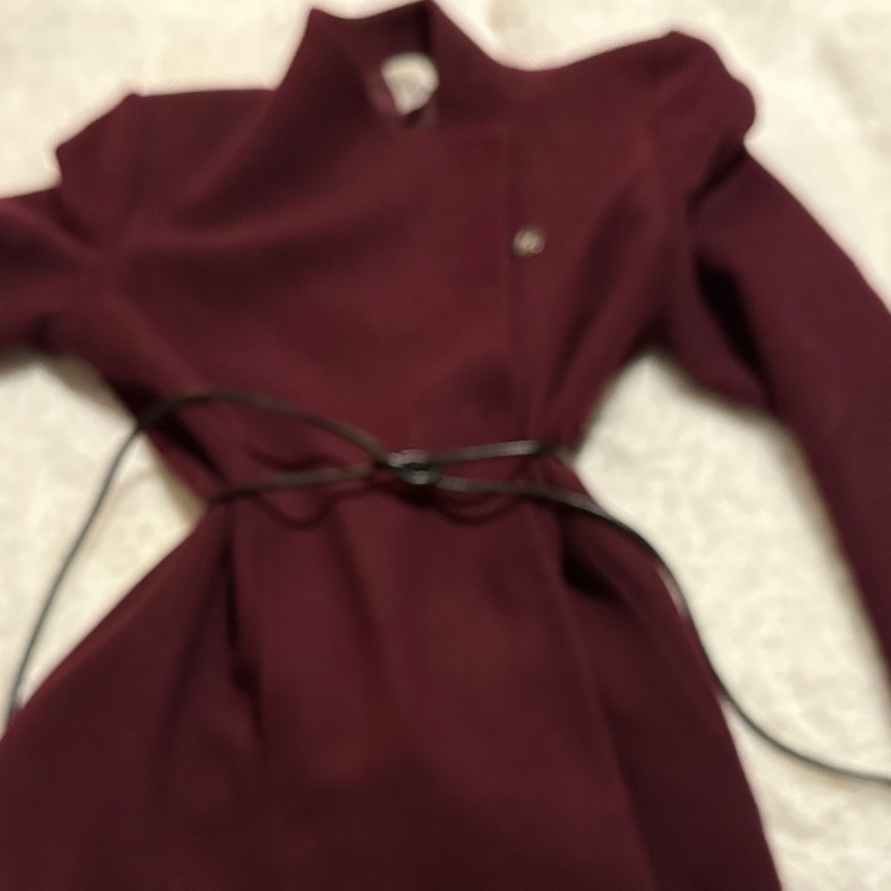 Halogen Burgundy Blazer with Belt